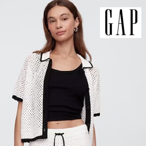 GAP off white /Milk open crochet cardigan, XL, PG1480 - Picture 1 of 7